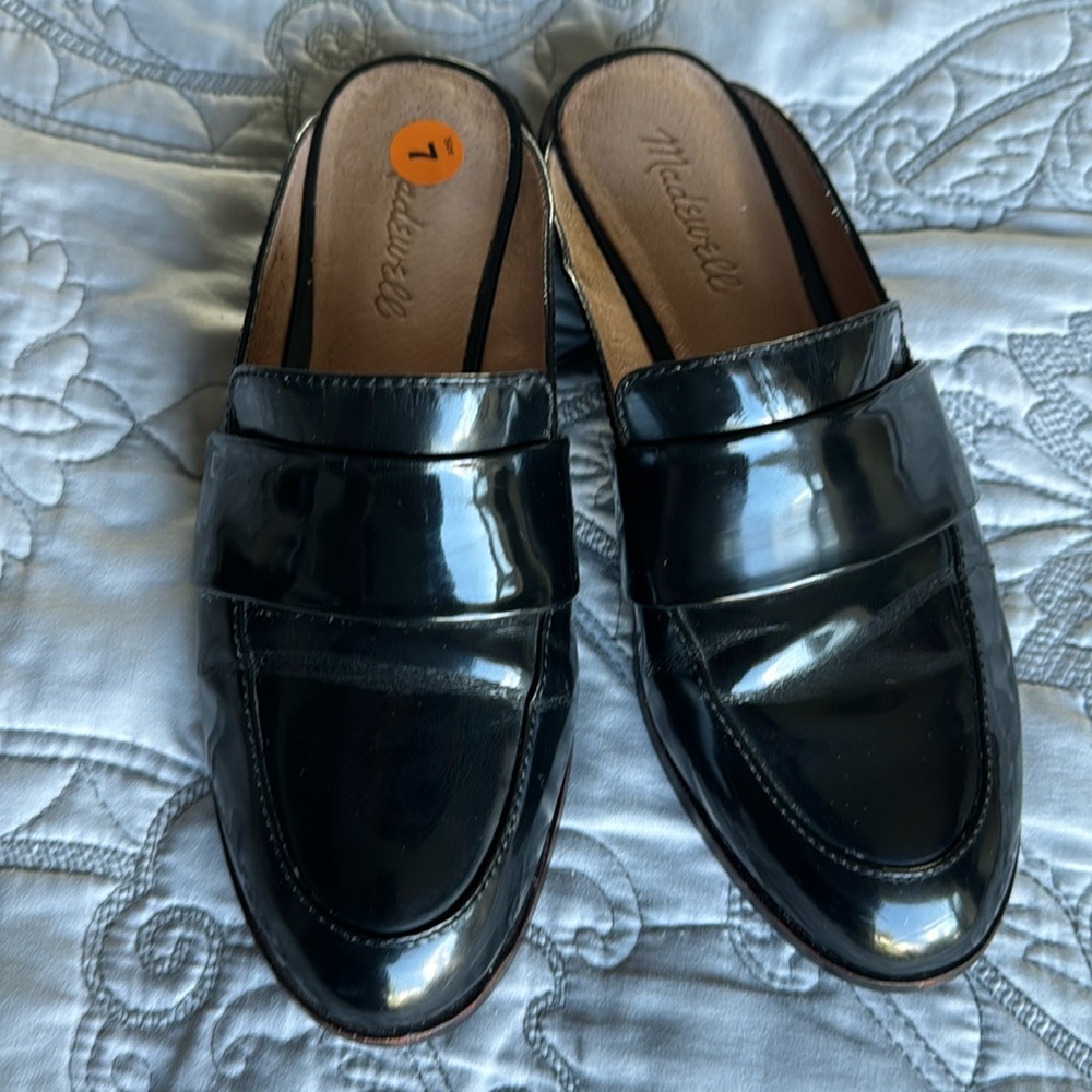 Madewell Black Patent Leather Loafers